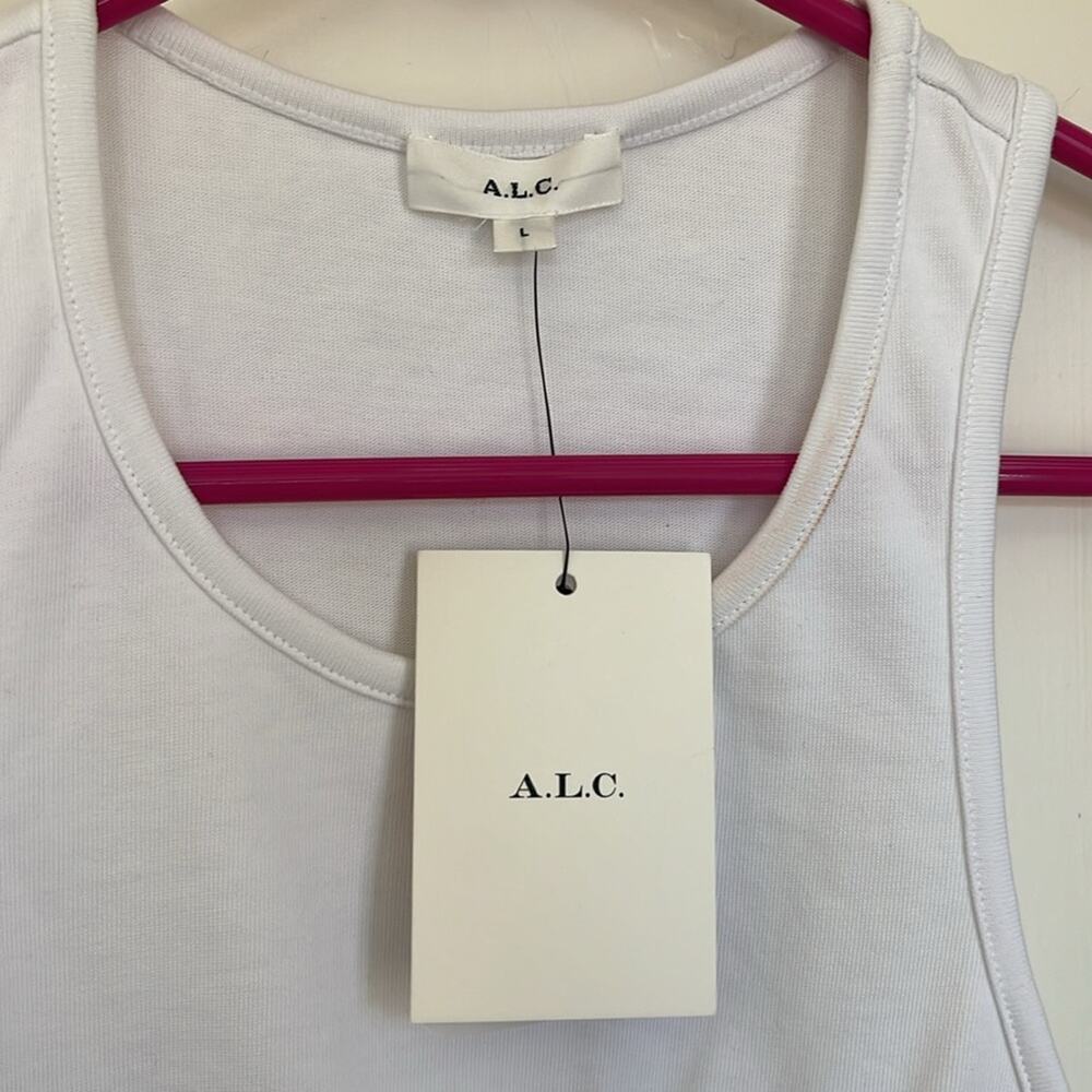 A.L.C. White Sculpted Racerback Tank - Picture 9 of 10